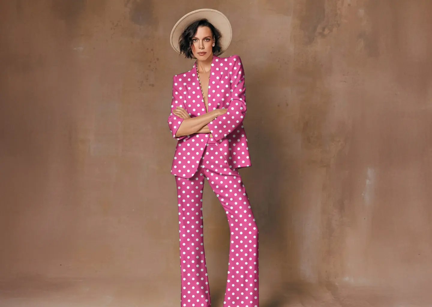 Pink Polka Power Suit